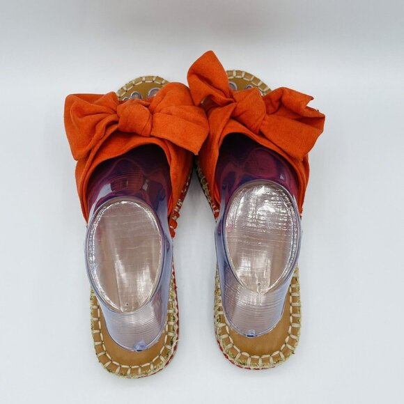 Universal Thread Sandals Womens Size 8.5 Orange Bow Espadrille Flat Comfort - Picture 8 of 12